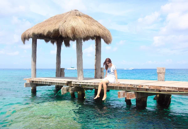 Menina no Caribe — Fotografia de Stock