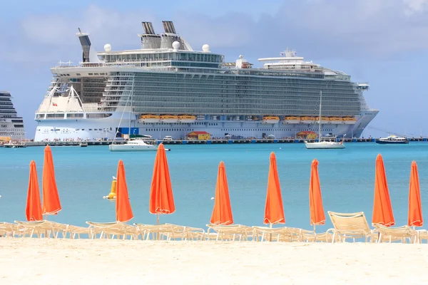 Cruise ship in port Stock Image