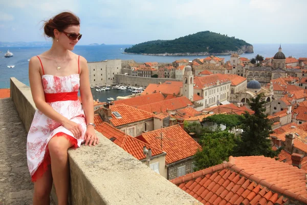 Girl in Dubrovnik — Stock Photo, Image