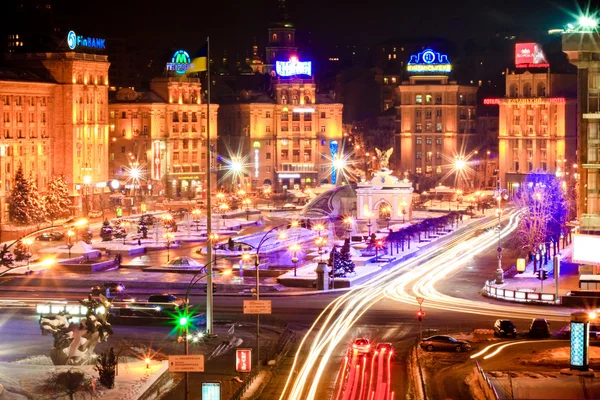 Unabhängigkeitsplatz in Kiew, Ukraine — Stockfoto