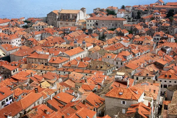 Tetti arancioni di Dubrovnik — Foto Stock