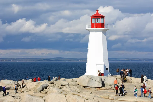 Peggy's Cove lighthouse in Nova Scotia — Stock Photo, Image