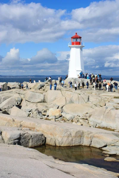 Peggy's Cove lighthouse in Nova Scotia — Stock Photo, Image