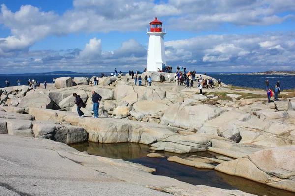 Peggy's Cove lighthouse in Nova Scotia — Stock Photo, Image