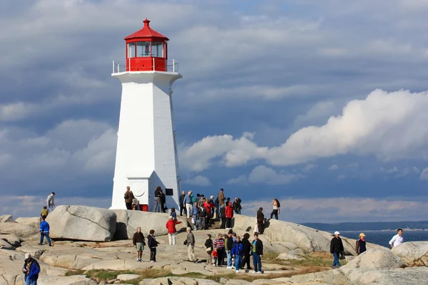 Peggy's Cove lighthouse in Nova Scotia — Stock Photo, Image