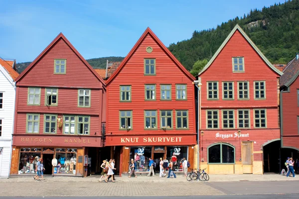 Wooden houses of Bryggen district in Bergen, Norway — Stock Photo, Image