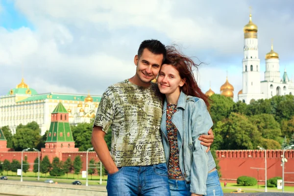 Portrait of couple visiting Moscow — Stock Photo, Image