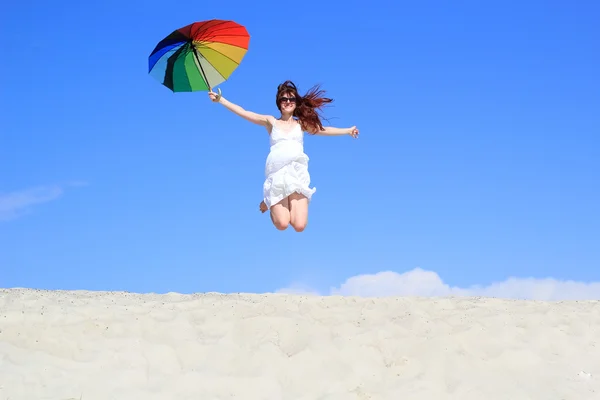 Menina despreocupada em férias — Fotografia de Stock