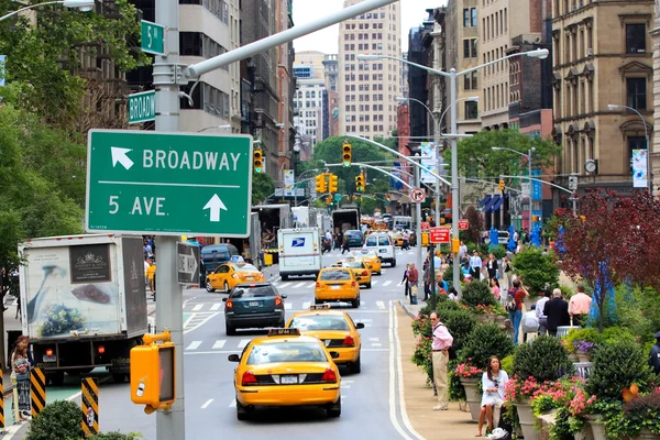 New york city żółte taksówki — Zdjęcie stockowe