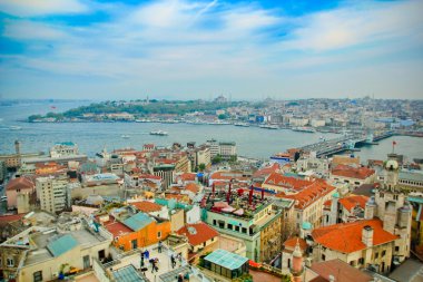 İstanbul ve galata Köprüsü