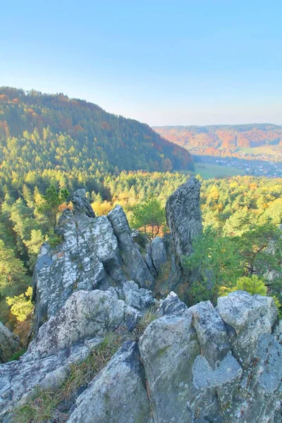 Majestuosas Rocas Escamosas Suche República Checa Europa — Foto de Stock