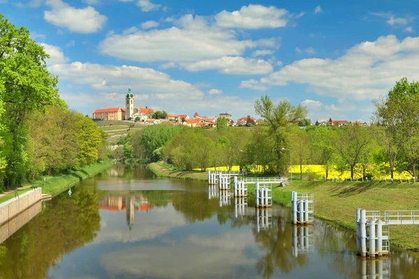 Gyönyörű Melnik Kastély Csehországban Európában — Stock Fotó