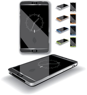 dokunmatik ekranlı akıllı telefon vektör çizim