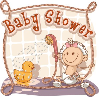 Bebek davet duş çizgi film