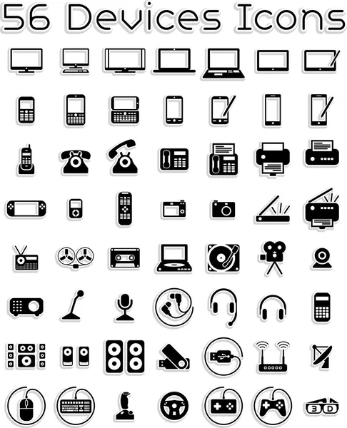 Iconos de dispositivos electrónicos — Vector de stock