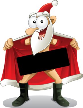 çılgın Noel Baba - vektör karikatür