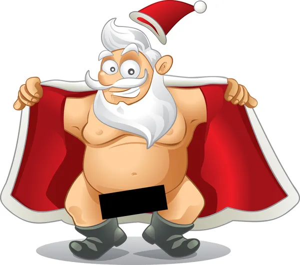 Crazy Santa - Desenhos animados vetoriais — Vetor de Stock