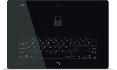 vektör tablet önden görünümü