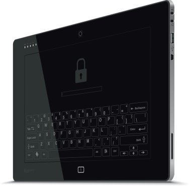 vektör tablet sağ tarafında dikey görünüm