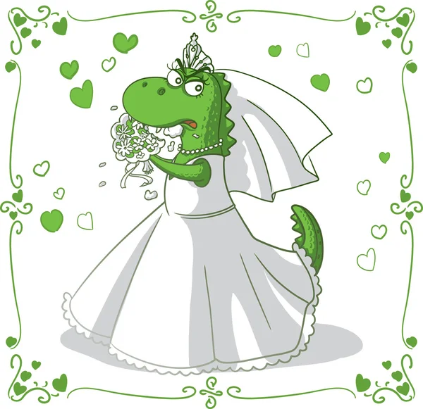 Cartone animato vettoriale Bridezilla — Vettoriale Stock