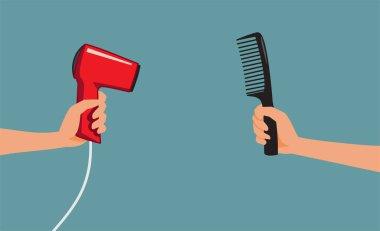 Güzellik Salonu Vektör Çizgi Filminde Elleri Tutma Ürünleri