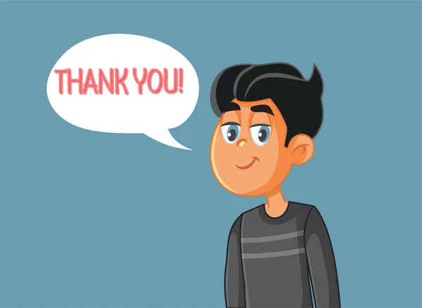 Man Saying Thank You Vector Cartoon Illustration — Stock Vector