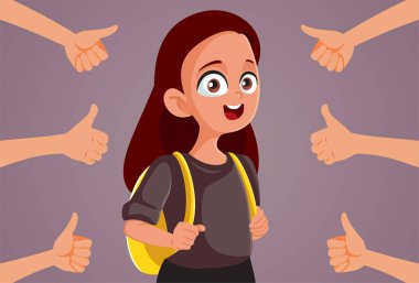 Mother Yelling at her Teenage Daughter Vector Cartoon Illustration