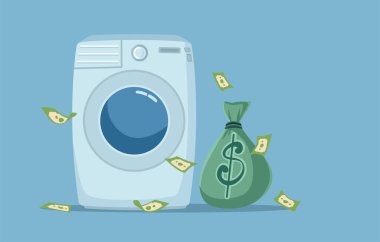 Money Laundering Vector Concept Cartoon Illustration
