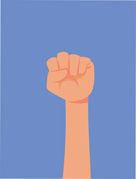 Raised Fist Protest Gesture Vector Concept Illustration - Stok Vektor