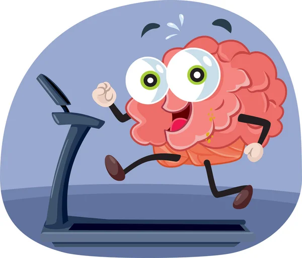 Cérebro Exercício Vetor Conceito Medical Cartoon Ilustração —  Vetores de Stock