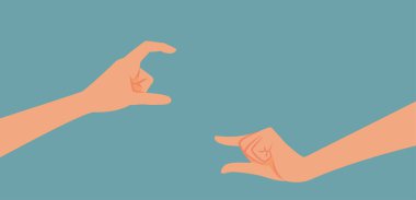 Eller Büyük ve Küçük Boyut Ölçüleri Gösteriyor Vektör Resimleri