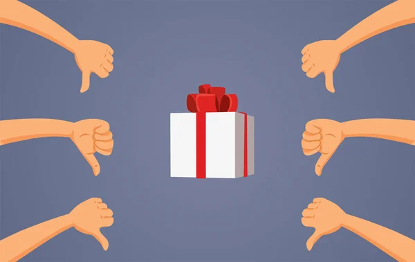 Gente Que Gusta Una Mala Idea Regalo Navidad Vector Dibujos — Vector de stock