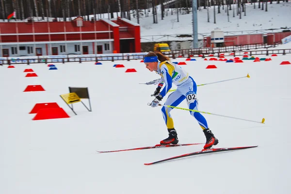 İsveçli sportcman - Kayak orienteering Dünya Kupası 2014 Telifsiz Stok Fotoğraflar