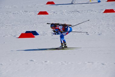 Biatlon - sporcu - sıcak yarış
