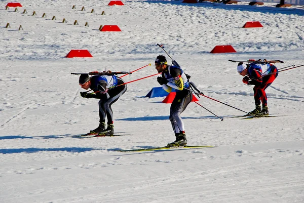 Simon fourcade ve anon Shipulin'de — Stok fotoğraf