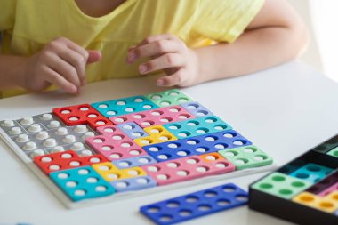 Colored forms. Elementary mathematics. Primary School. The study of numbers. The study of the composition of the number. Numicon