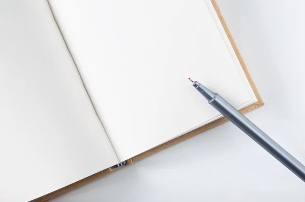 Ноутбуки и ручка — стоковое фото