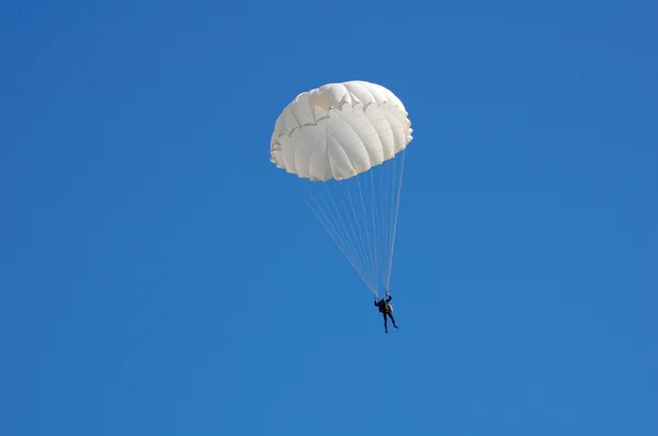 Білий з парашутом Стокове Фото