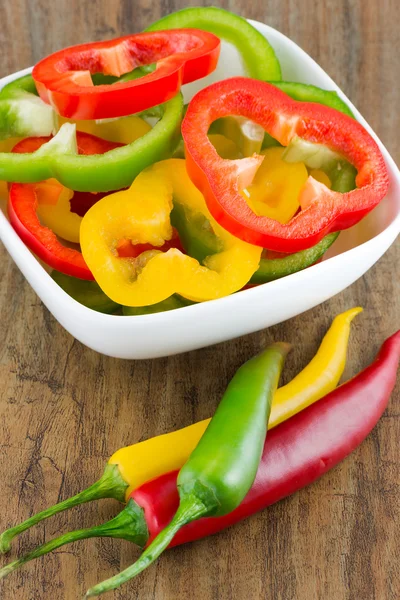 Chili pepper and paprika — Stock Photo, Image