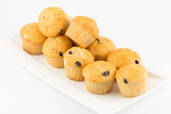 Mini Cupcakes Isolados em Fundo Branco — Fotografia de Stock