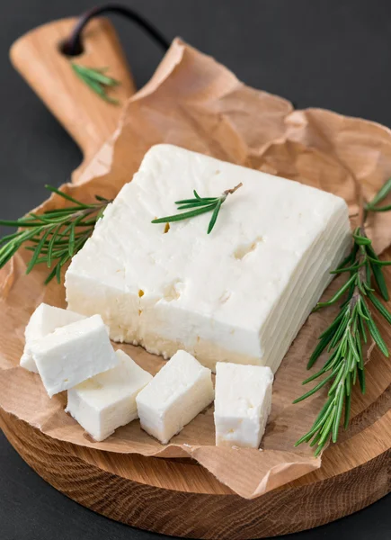 Delicious Greek feta cheese and rosemary — Stock Photo, Image