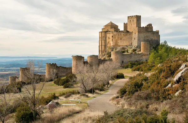 Ortaçağ Kalesi, loarre, aragon, İspanya — Stok fotoğraf