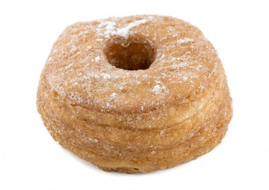 taze çörek üzerinde beyaz izole