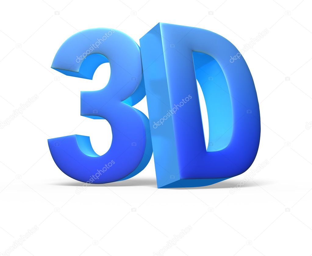 3D logo isolated on white