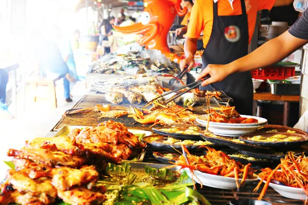 Sea Food Grilled Thai Street Food — Stock Photo, Image