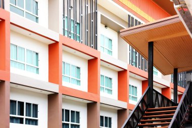 Geometrik soyut şablon çok renkli inşa arkaplanı