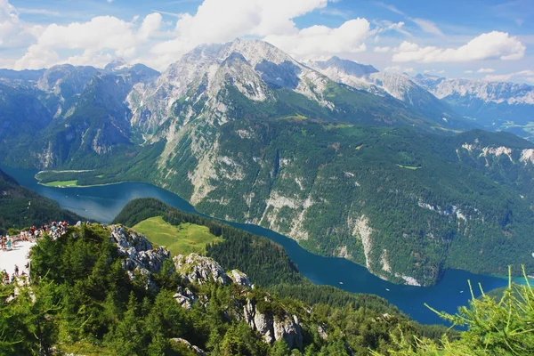 View from Jenner on lake Konigssee — Stock fotografie