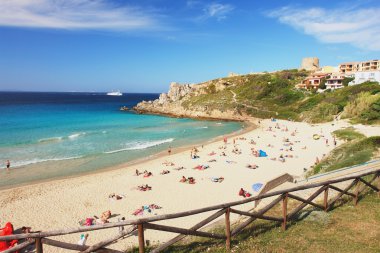 Beach in Sardinia clipart