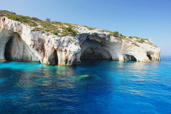 Blå grottorna, zakynthos — Stockfoto