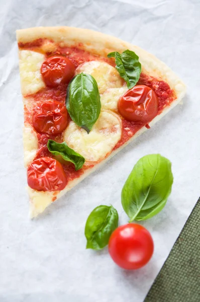 Piece of pizza Margarita — Stock Photo, Image